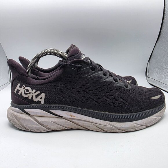 Hoka One One Clifton 8 Shoes Womans Size 9 B Black Athletic Shoes Running Walk - Picture 12 of 13